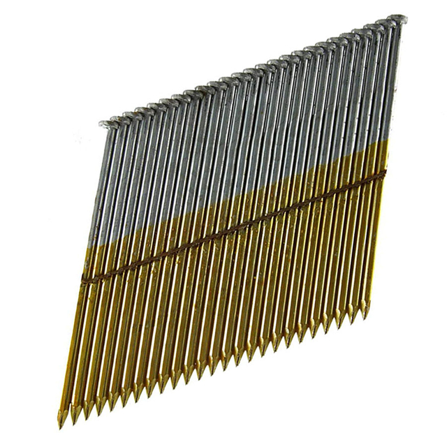 28 grados 3-1/2 pulgadas de clavos de aire de aire galvanizado de aire caliente