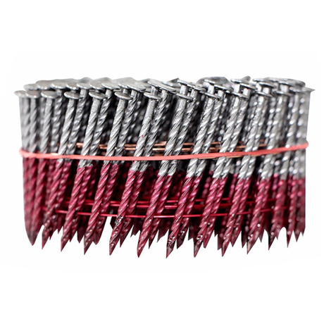 Wire Pallet Coil Nails 2-1/4''x.099'' အနီရောင်အပေါ်ယံပိုင်း