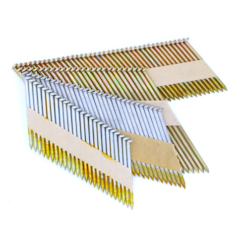 34 度電気亜鉛メッキ クリップ ヘッド フレーム釘