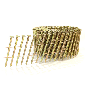 15 clavos electro galvanizados de la bobina de la ca&ntilde;a del tornillo de 2-1/4 pulgadas x 0,099 pulgadas