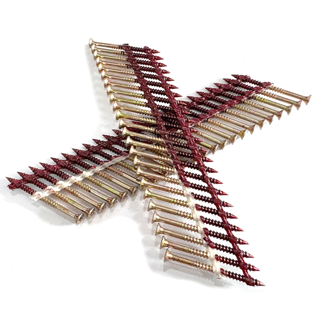 34 աստիճանի պլաստիկ շերտի եղունգների պտուտակով ամրացնող 2,8 x 50 մմ 