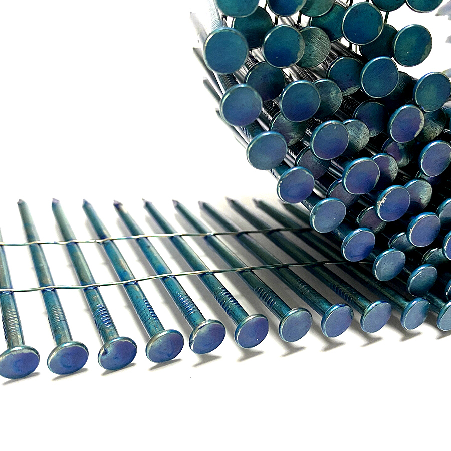 15 Degree Wire Collated ຕະປູມ້ວນ Bright Smooth Shank 2-1/2 Inch X .131 Inch