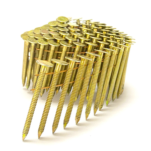 Clavos para techos en bobina galvanizados con v&aacute;stago anillado de 15 grados, 1-3/4 pulgadas x 0,120 pulgadas