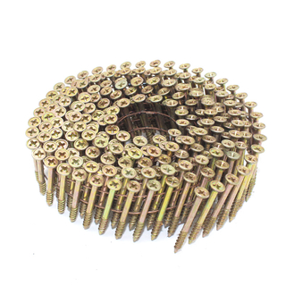 1-3/8" x .113" 15 Degree Wire Coil Philips Head Screw Nails