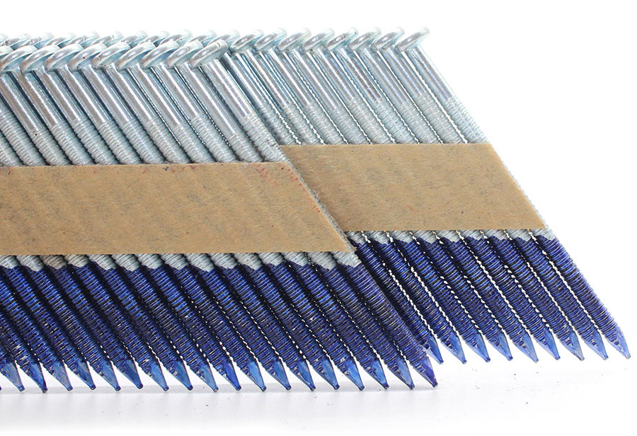 34 Degree Electric Galvanized Ring Shank Clipped Head Framing Nails 2.8