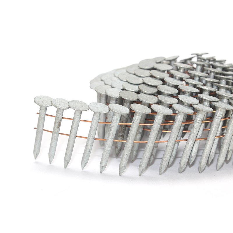1-1/4 インチ x 0.120 インチの溶融めっきコイル屋根用釘
