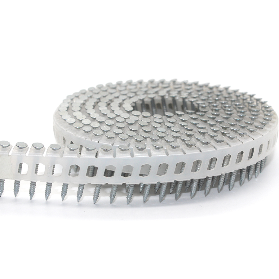 15 graus eletro galvanizado bobina de folha de plástico anel haste 1.80x22mm 
