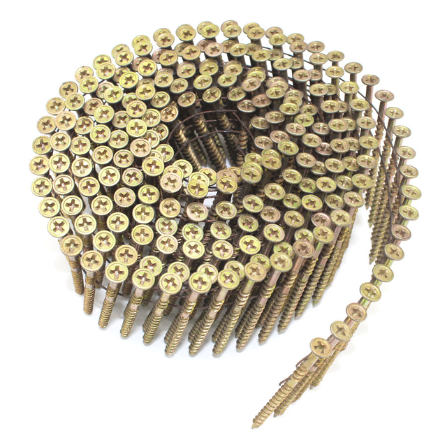1-3/4' x .113' 15 grado alambre bobina Philips p’iqi tornillo clavos