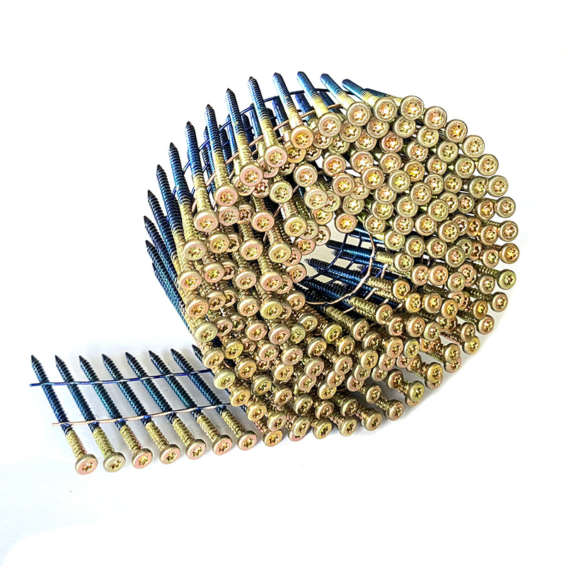 2-1/4 pol. X 0,113 pol. Parafusos de prego com cabe&ccedil;a Torx de bobina de fio de 15 graus