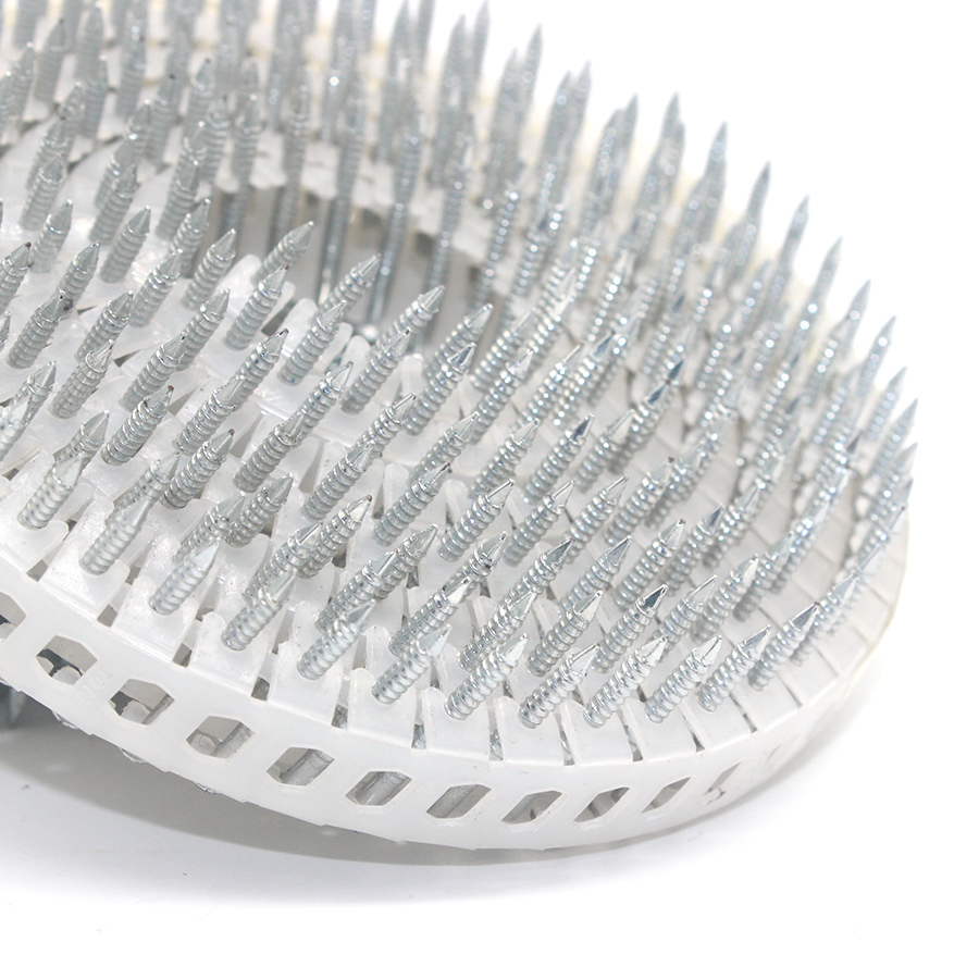 15 graus eletro galvanizado bobina de folha de plástico anel haste 1.80x22mm 