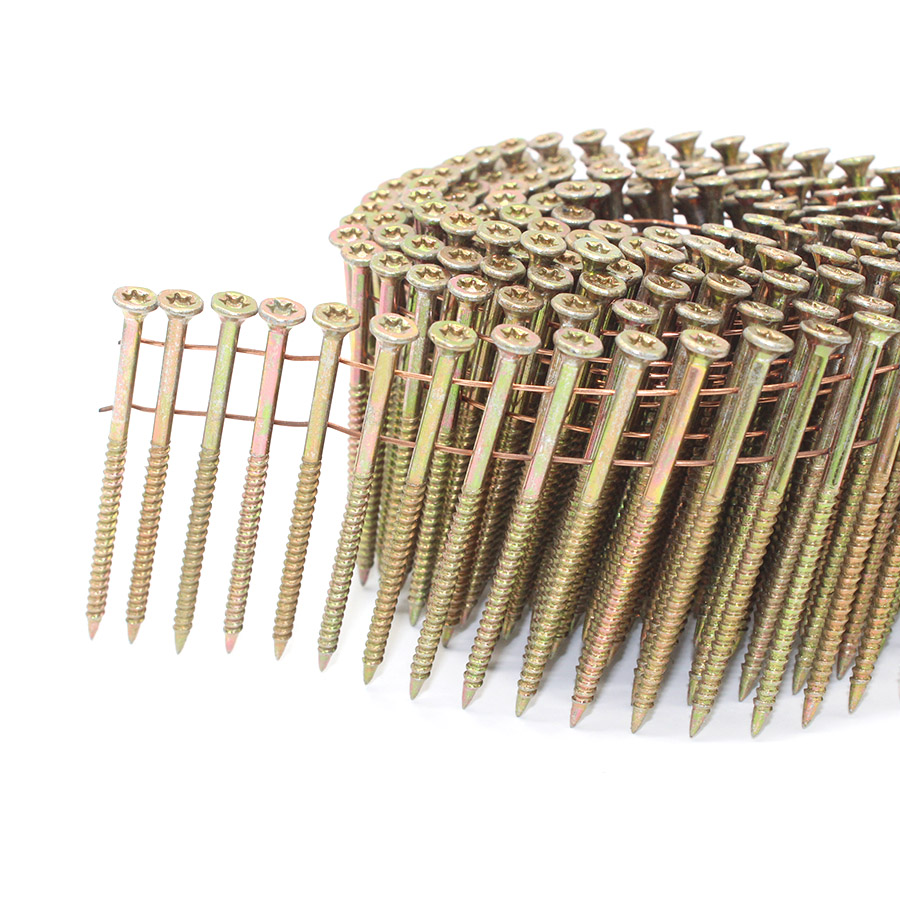 21/4 in. x .120 in. 15° Wire Coil Torx Head Nail Screw KYA FASTENERS