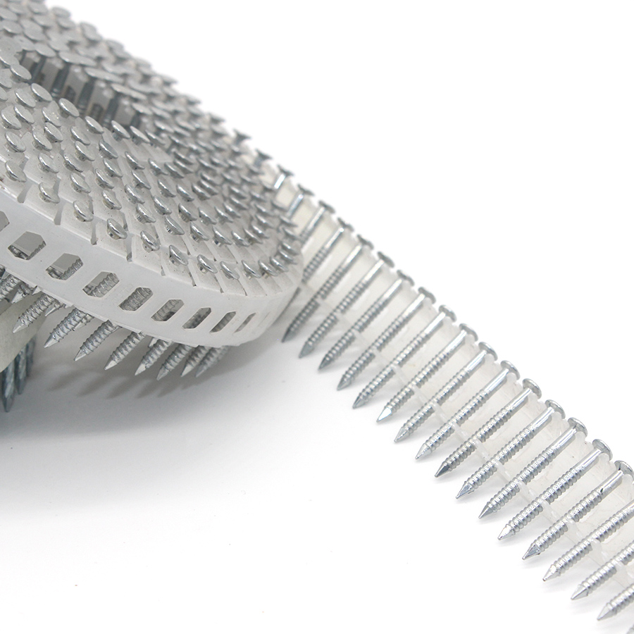 15 graus eletro galvanizado bobina de folha de plástico anel haste 1.80x22mm 