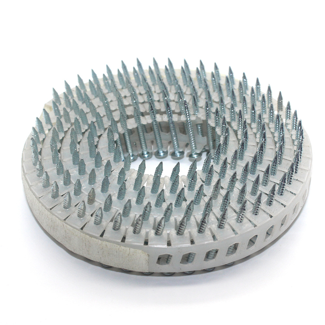 15 -stopniowe plastikowe gwoździe cewki ocynkowanej 1,8 x 20 mm 
