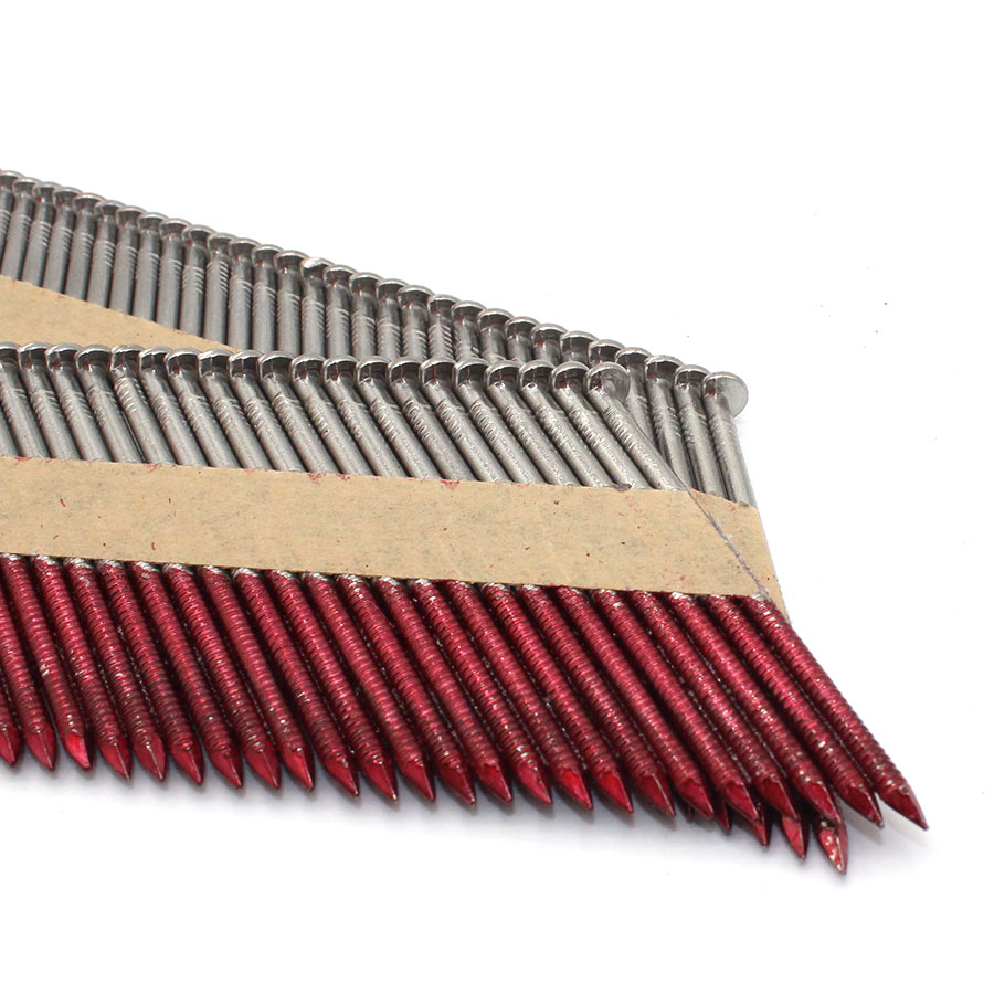 30 Degree Stainless Steel Framing Nails Ring Shank 2-3/8 Inc X 0.113 Inch