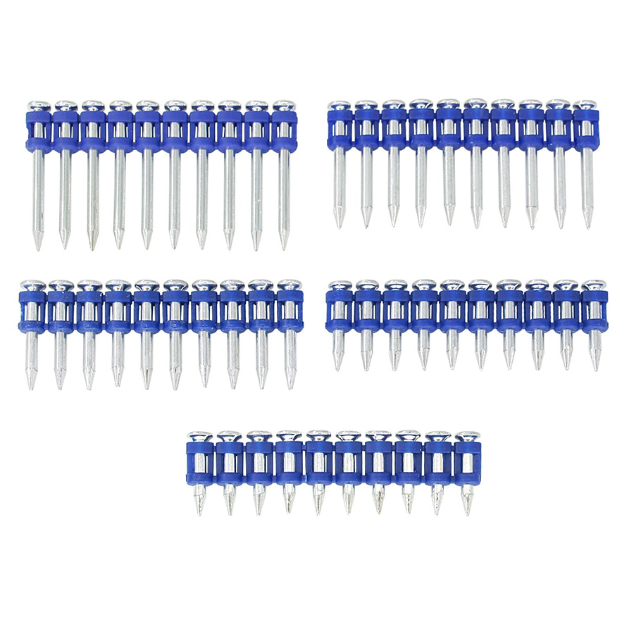 12 Gauge 1 1/4 Inch X .109 Inch Smooth Shank Plastic Collated Concrete Nails