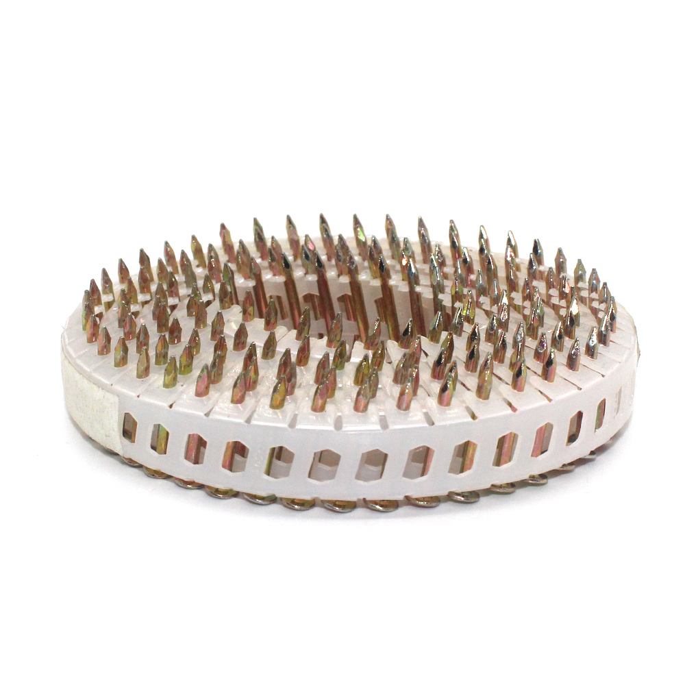 15 Degree Electro Galvanized Plastic Sheet Coil Nails 1.8x18mm 